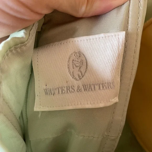 Watters & Watters Sage Green Halter Floor Length Gown Coquette Girl Size 2 - Picture 9 of 9